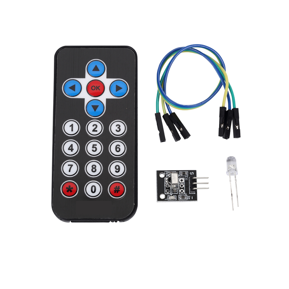 HX1838 Infrared Wireless Remote Control Kit for Arduino (black）