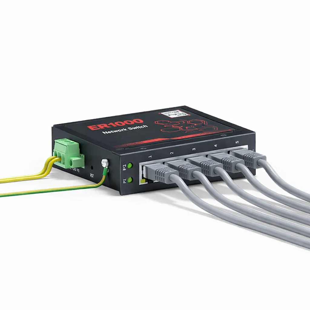 ER1000 5-Port Gigabit Industrial Ethernet DIN-Rail Network Switch