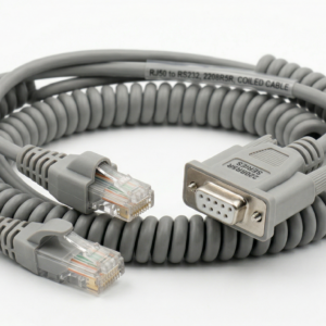 2208R5R – series, 4meters Grey, RJ50 to R232 Coiled