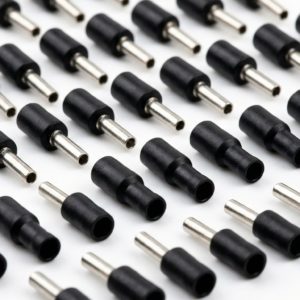 E0208 Black – Cord end terminals – In pack of 20pcs