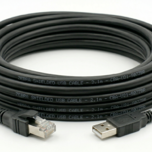 CBA-U21-S07ZBR – Zebra Shielded cable – Cable – Shielded USB: Series A Connector, 7ft. (2.1m), Straight
